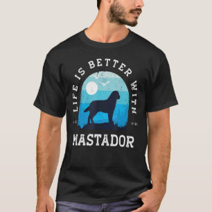 Life Better Mastador Vintage Blue Dog Mum Dad T-Shirt