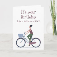 Life Better on a Bike Birthday Greeting