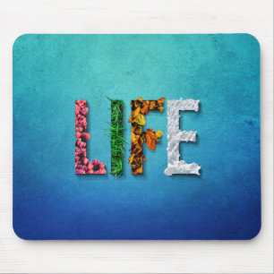 Life Blue Sky Water Fruit Food Snow Sea Laptop Mouse Pad
