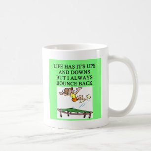 life bouncing trampoline joke coffee mug