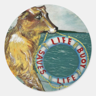 Life Buoy soap vintage advertising poster Classic Round Sticker