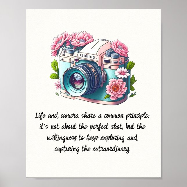 Life & Camera Quote Poster (Front)