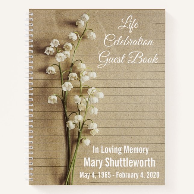 Life Celebration Floral Guest Book (Front)