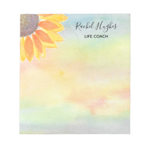 Life Coach Colourful Sunflower Notepad