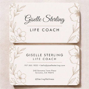 Life Coach Floral Business Card