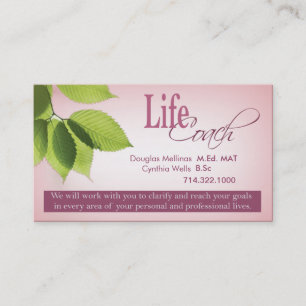Life Coach I Personal Goals Spiritual Counseling Business Card