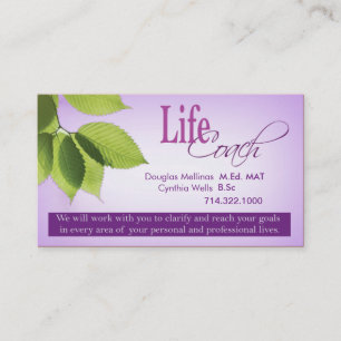 Life Coach I Personal Goals Spiritual Counseling Business Card