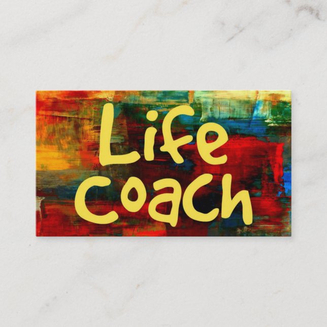 Life Coach in Paint Business Card (Front)