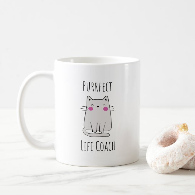 Life Coach Mentor Success Coach Coffee Mug (With Donut)