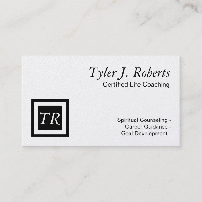 Life Coach Spiritual Counseling Career Guidance Business Card (Front)