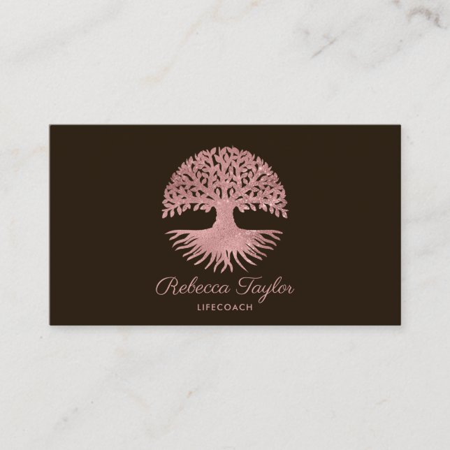 life coach tree of life therapist healer wellness  business card (Front)