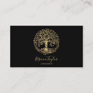 life coach tree of life therapist yoga healer busi business card