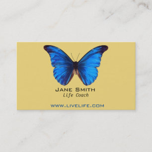Life Coach wellbeing butterfly freelance Business Card