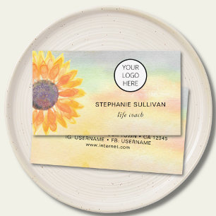 Life Coach Your Logo Colourful Business Card
