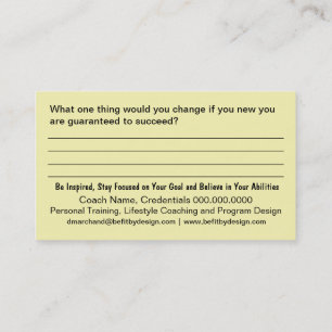 Life Coaching Business Card