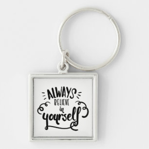 Life Confidence Attitude Goals Motivational Quote Key Ring