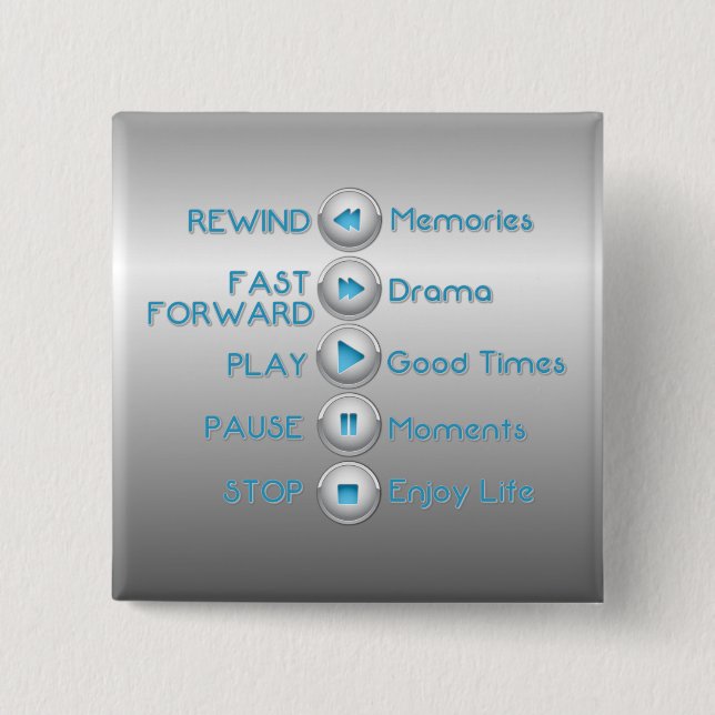 Life Control Buttons Silver Button (Front)
