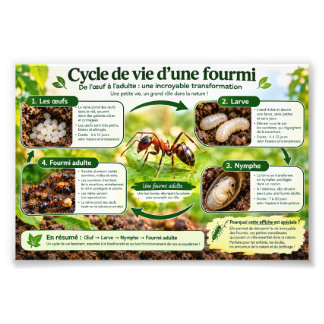 life cycle of an ant photo print