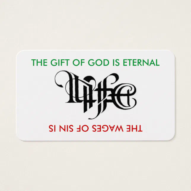Life / Death Ambigram Card | Zazzle