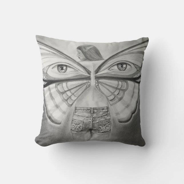 Life Drawing Art Throw Pillow (Front)