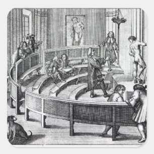 Life drawing class, 1739 square sticker