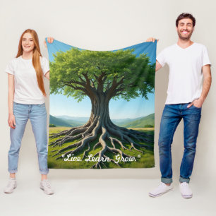 "Life Energy Flow" Fleece Blanket