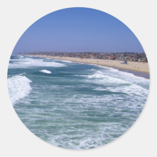 Life Enjoyment - Hermosa Beach California Classic Round Sticker