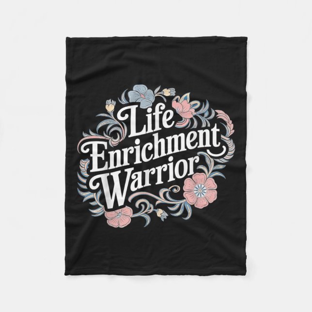 Life Enrichment Warrior Activity Istant  Fleece Blanket (Front)