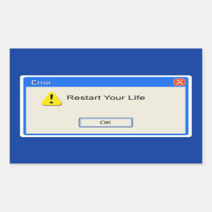 Life Error Rectangular Sticker