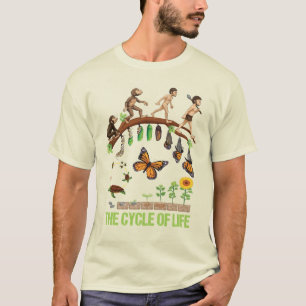 Life Evolution Primates to Man, Cocoon Butterfly T-Shirt