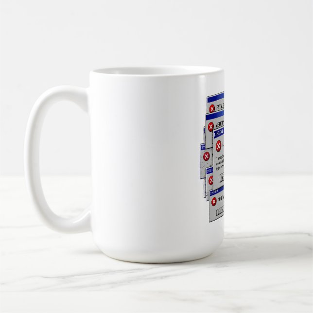 Life.exe Is Not Responding Funny Existential Error Coffee Mug (Left)