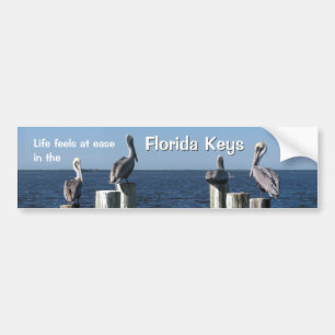 Life feels at ease in the Florida Keys Bumper Sticker