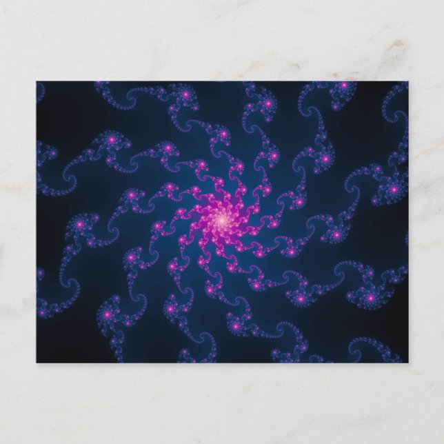 Life Flower Fractal Art Postcard (Front)