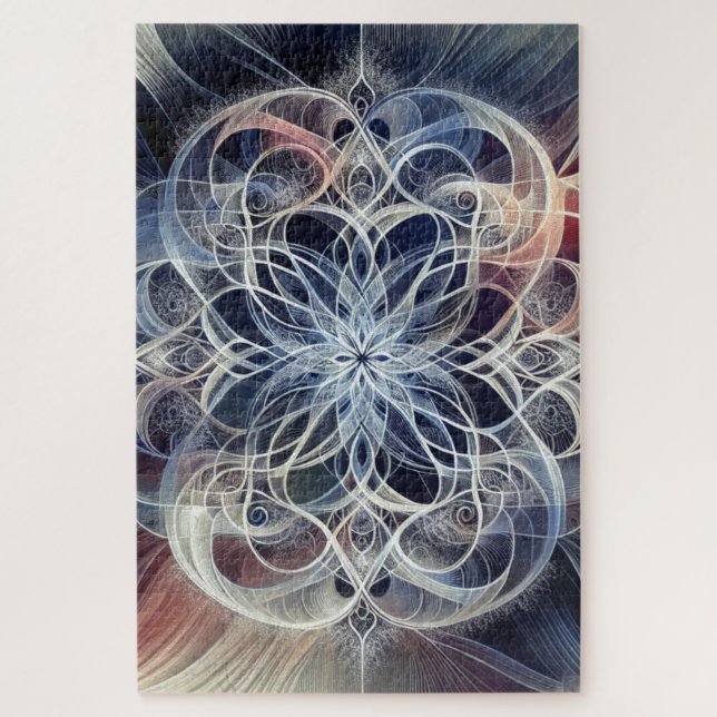 LIFE FLOWER GEOMETRIC JIGSAW PUZZLE (Vertical)