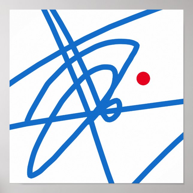 Life Focus Abstract Art Red Dot Poster (Front)