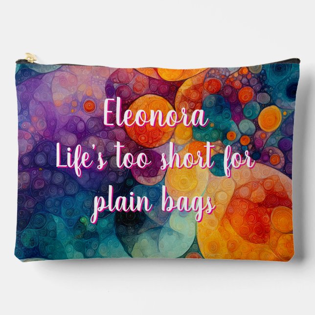 Life Fractal – Solar Drift Large Accessory Pouch (Front)