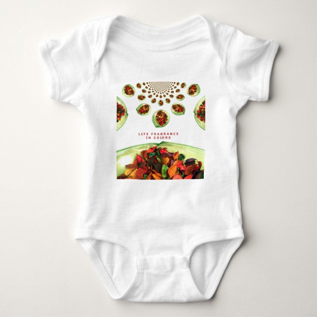Life Fragrance in colour potpourri Baby Bodysuit (Front)