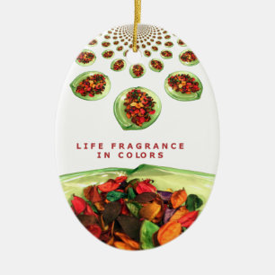 Life Fragrance in colour potpourri Ceramic Tree Decoration