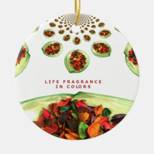 Life Fragrance in colour potpourri Ceramic Tree Decoration