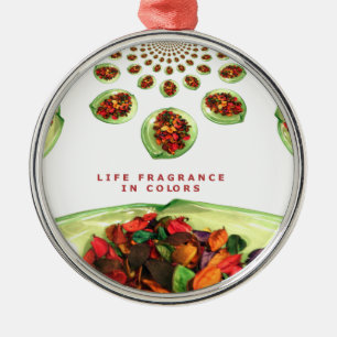 Life Fragrance in colour potpourri Metal Tree Decoration