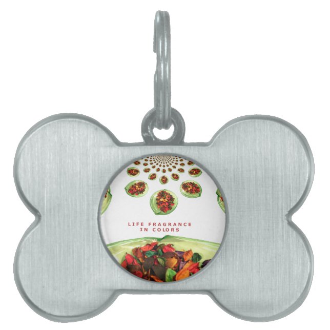 Life Fragrance in colour potpourri Pet Name Tag (Front)