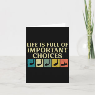 Life Full Important Choices Golf Clubs Golfing Men Card