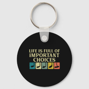 Life Full Important Choices Golf Clubs Golfing Men Key Ring