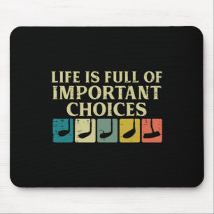 Life Full Important Choices Golf Clubs Golfing Men Mouse Pad