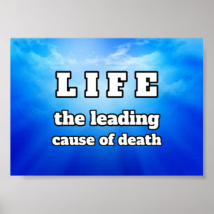 Life funny joke poster