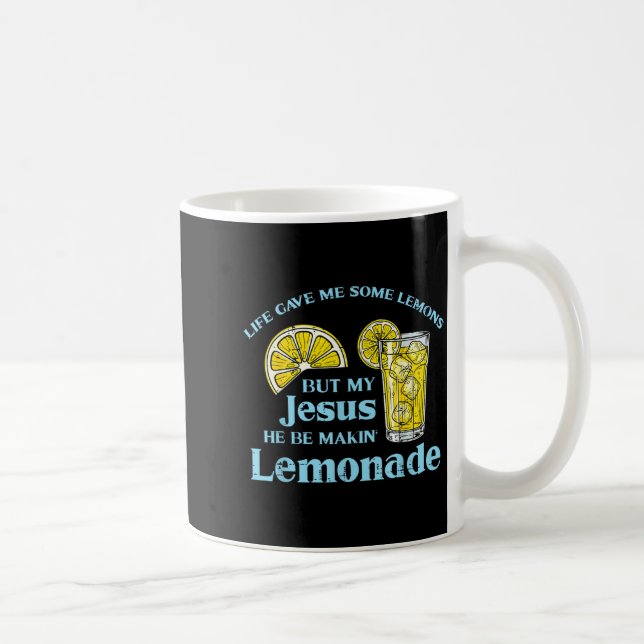 Life Gave Lemon Jesus Made Lemonade Christian Men  Coffee Mug (Right)