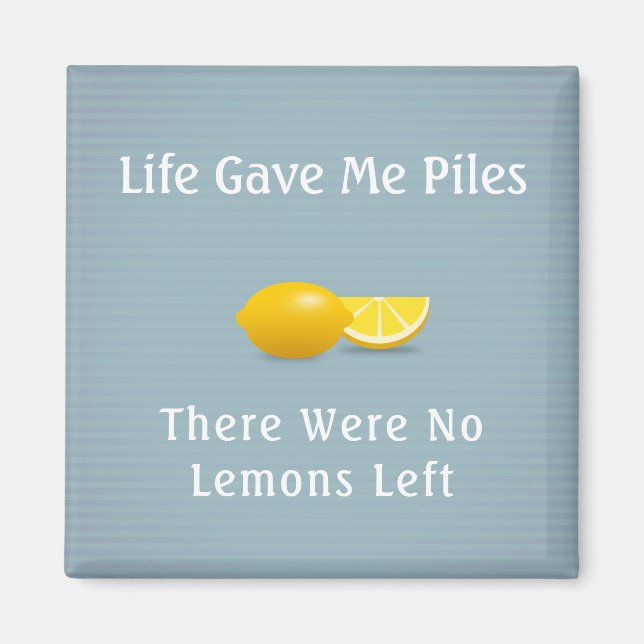 Life Gave Me Piles Magnet (Front)