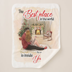 Life Gifts   The Best Place In The World Sherpa Blanket