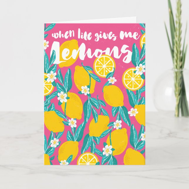 Life Gives Me Lemons Friendship Greeting Card (Front)