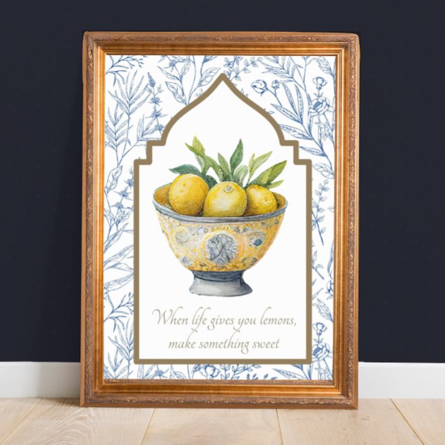 Life Gives You Lemons Inspirational Kitchen Art Poster (Creator Uploaded)